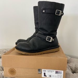 Ugg Kensington Black Leather Boots